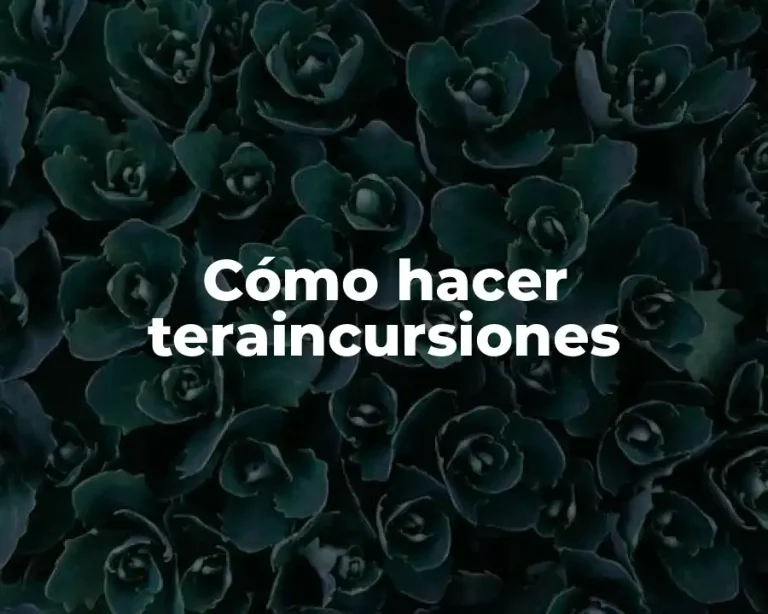 Cómo hacer teraincursiones