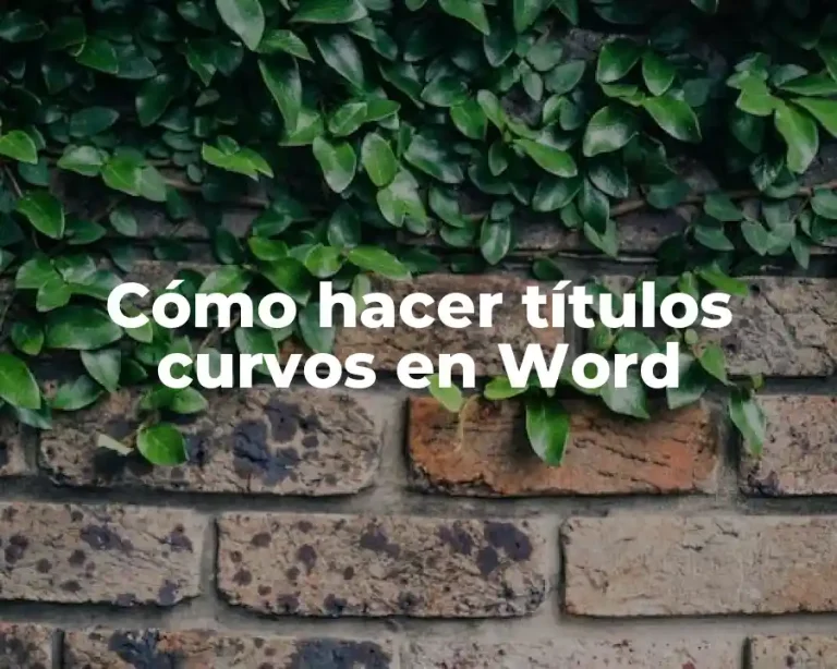 Cómo hacer títulos curvos en Word