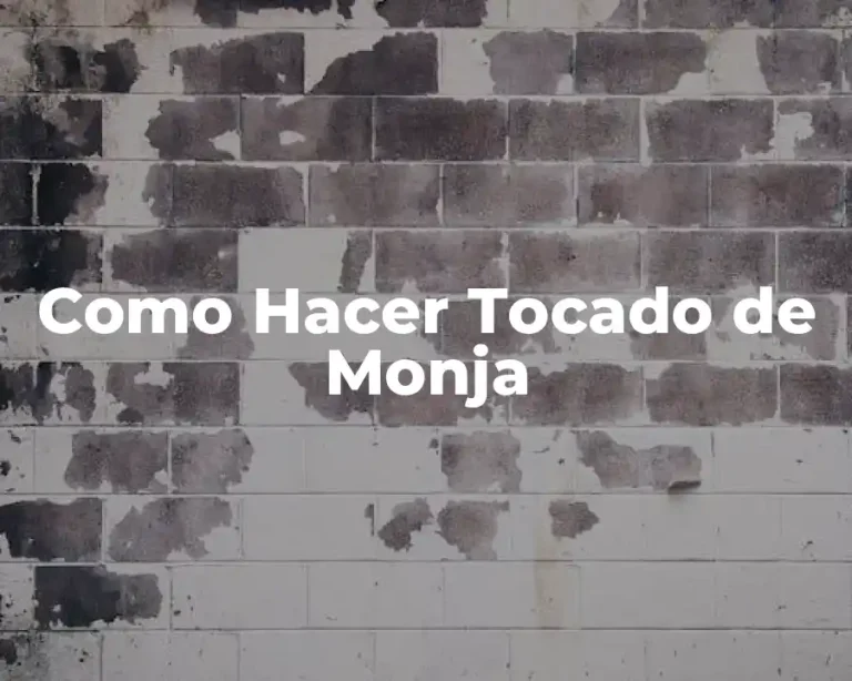 Como Hacer Tocado de Monja