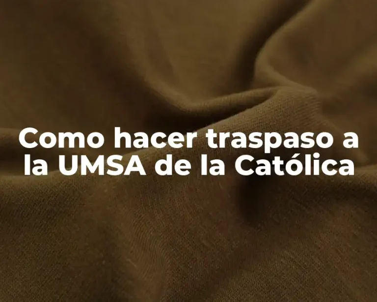 Como hacer traspaso a la UMSA de la Católica