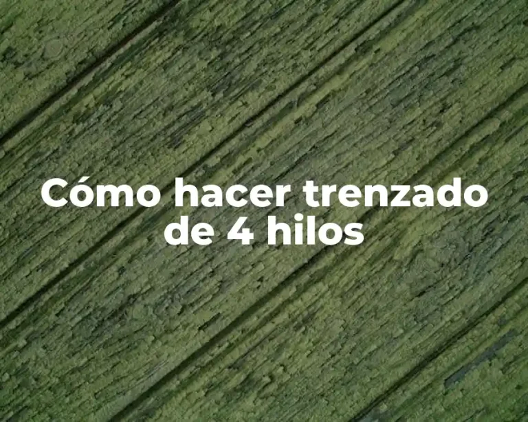 Cómo hacer trenzado de 4 hilos