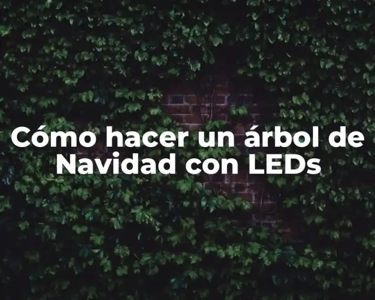 Cómo hacer un árbol de Navidad con LEDs