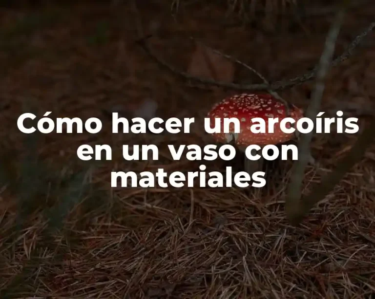 Cómo hacer un arcoíris en un vaso con materiales