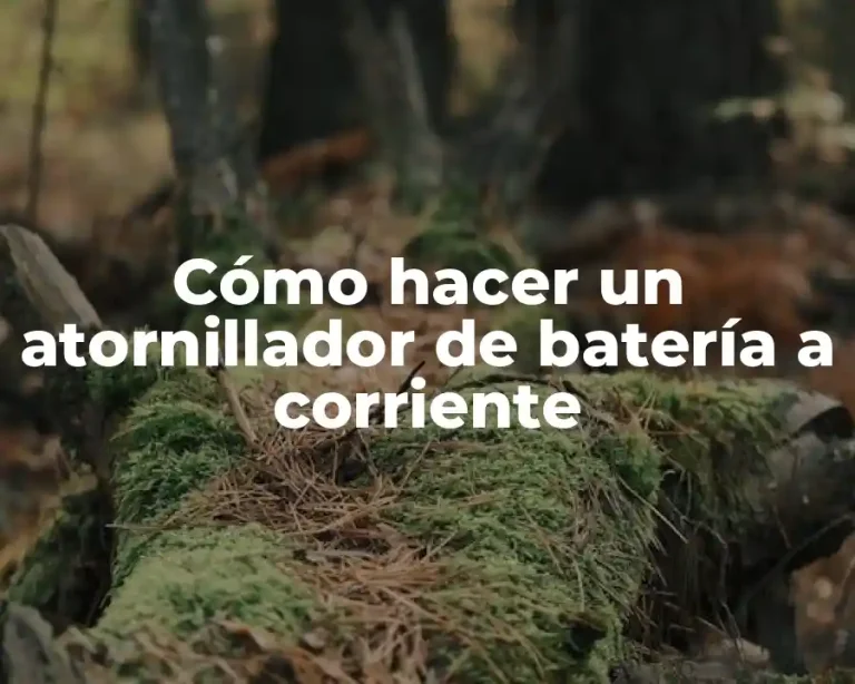 Cómo hacer un atornillador de batería a corriente