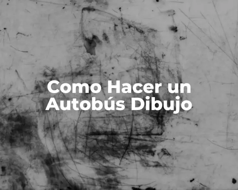 Como Hacer un Autobús Dibujo