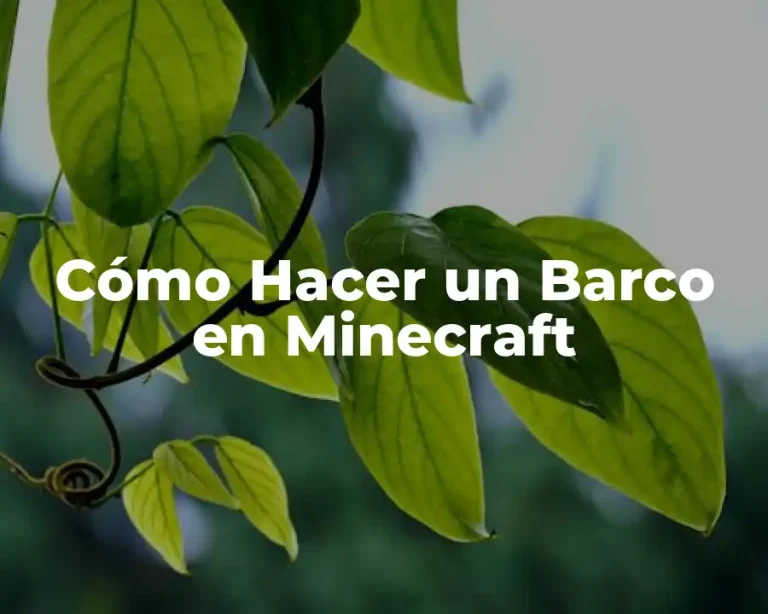 Cómo Hacer un Barco en Minecraft