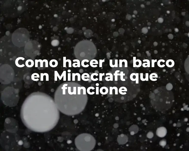 Como hacer un barco en Minecraft que funcione