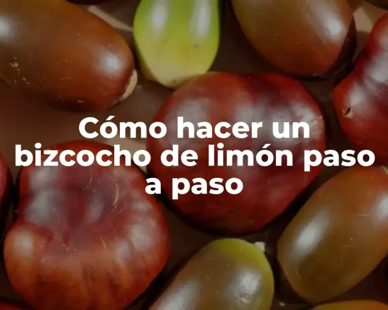 Cómo hacer un bizcocho de limón paso a paso