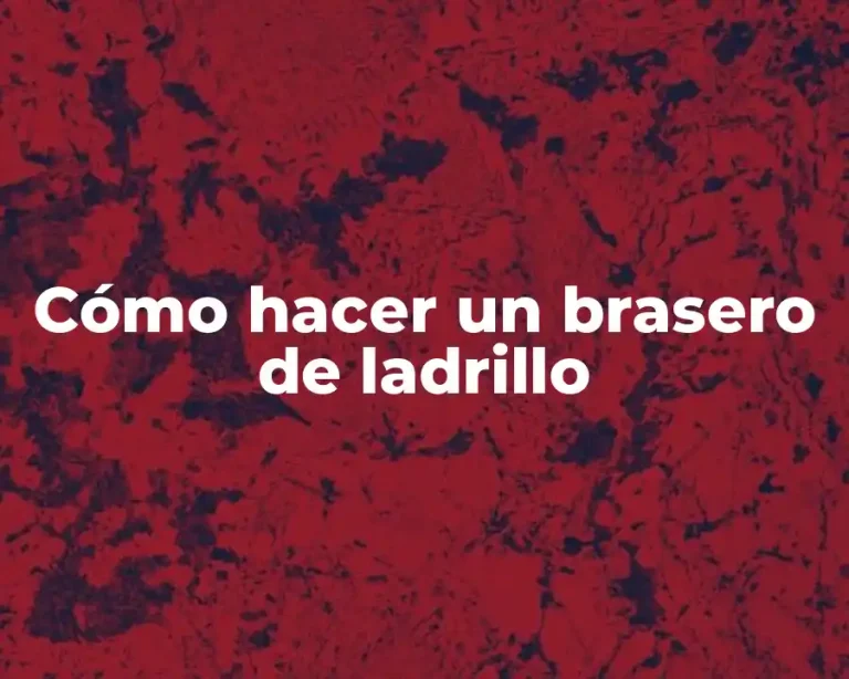 Cómo hacer un brasero de ladrillo