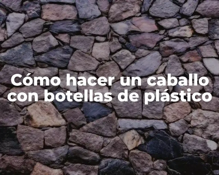 Cómo hacer un caballo con botellas de plástico