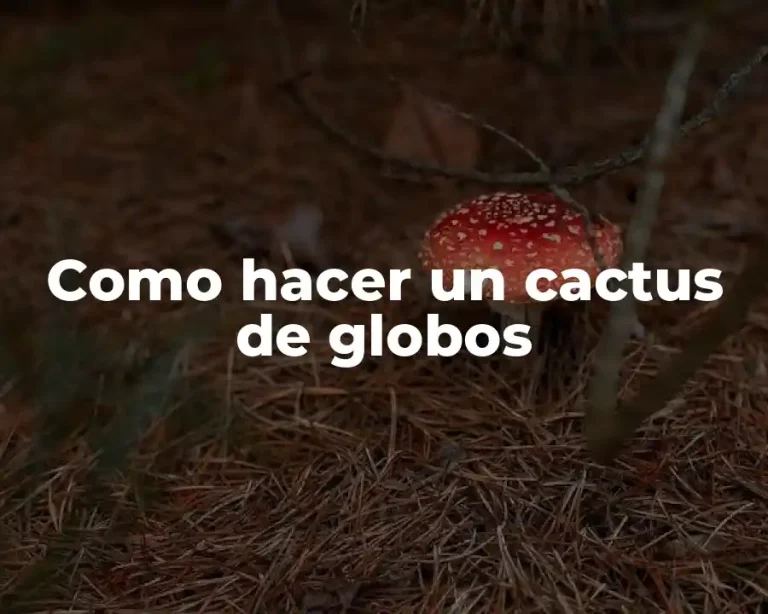 Como hacer un cactus de globos
