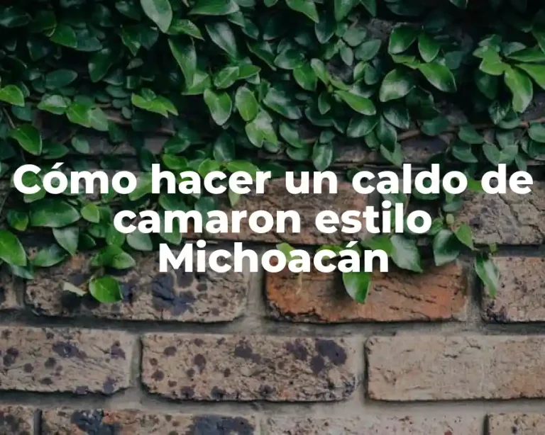 Cómo hacer un caldo de camaron estilo Michoacán