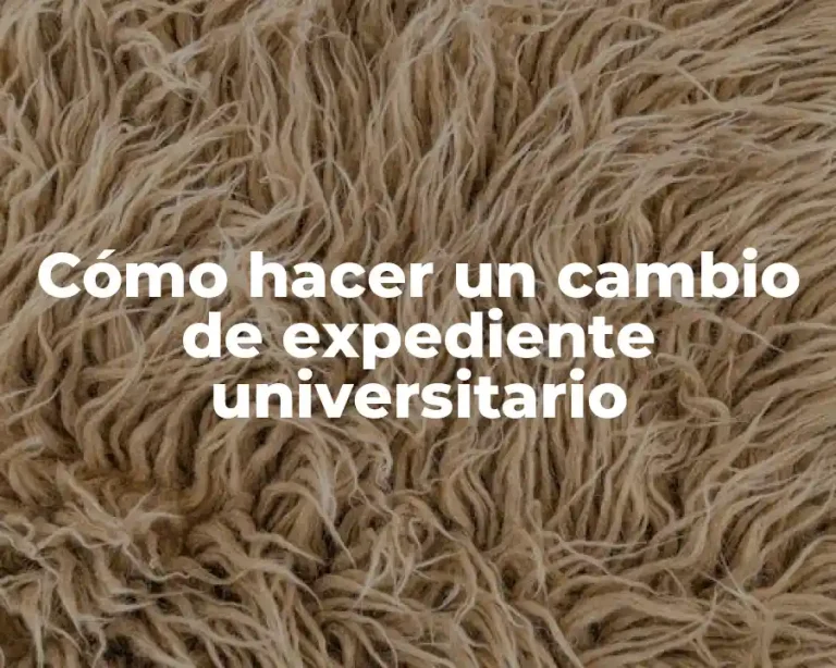 Cómo hacer un cambio de expediente universitario