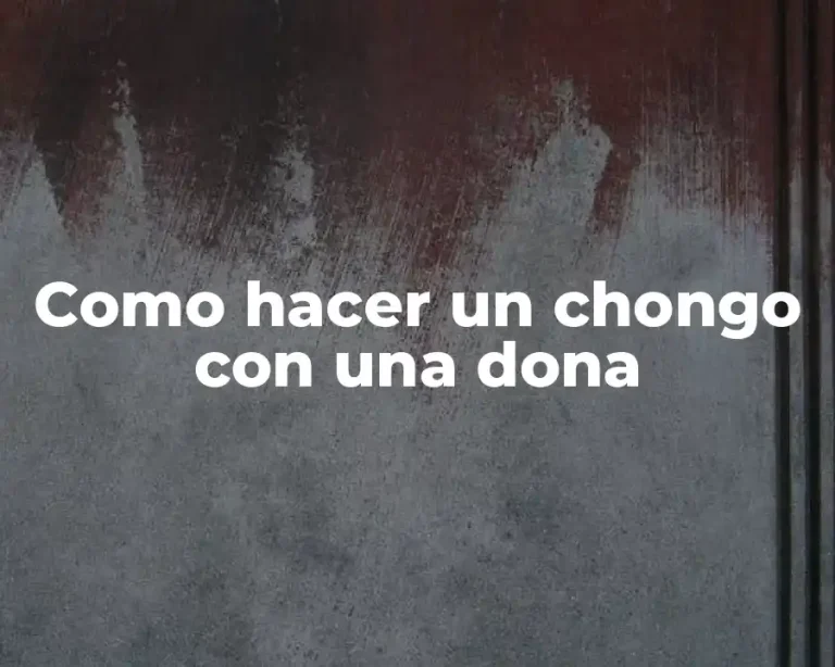 Como hacer un chongo con una dona