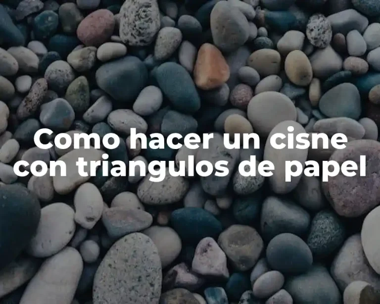 Como hacer un cisne con triangulos de papel