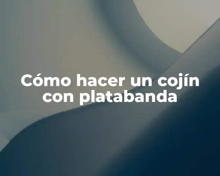 Cómo hacer un cojín con platabanda