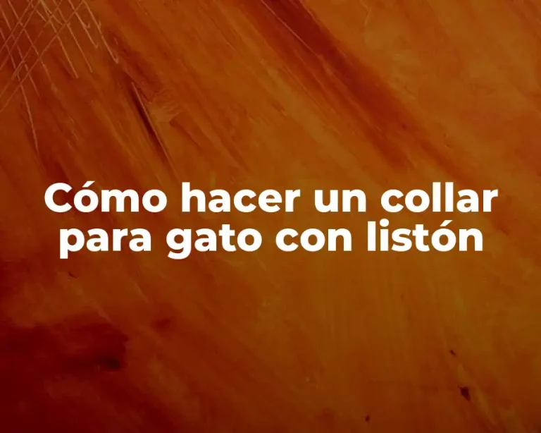 Cómo hacer un collar para gato con listón