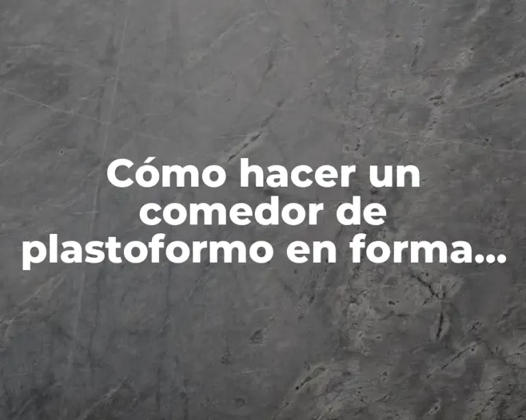 Cómo hacer un comedor de plastoformo en forma de ovalo