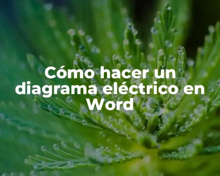 Cómo hacer un diagrama eléctrico en Word