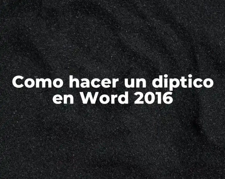 Como hacer un diptico en Word 2016