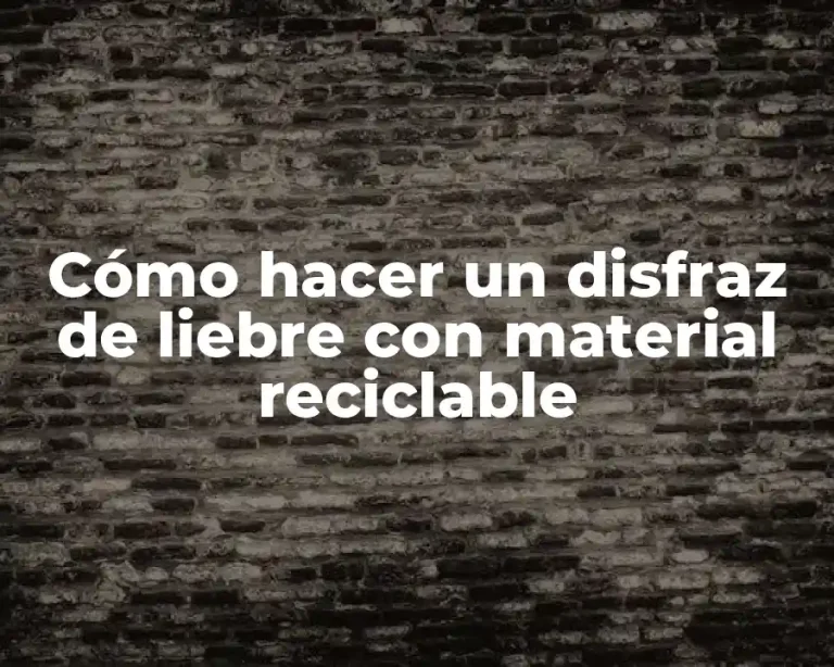 Cómo hacer un disfraz de liebre con material reciclable