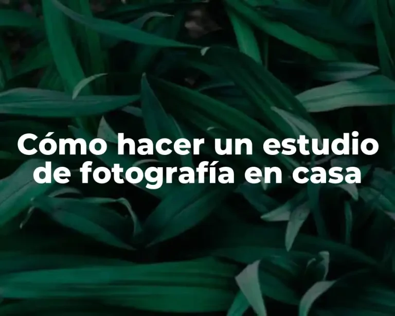 Cómo hacer un estudio de fotografía en casa