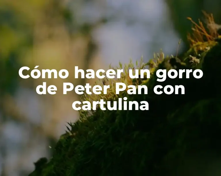 Cómo hacer un gorro de Peter Pan con cartulina