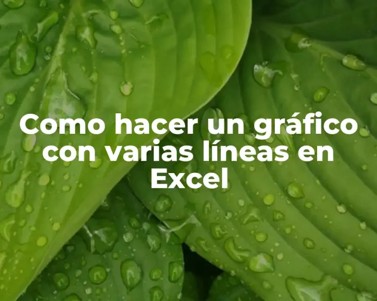 Como hacer un gráfico con varias líneas en Excel