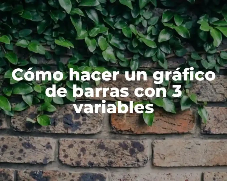 Cómo hacer un gráfico de barras con 3 variables