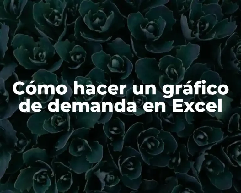 Cómo hacer un gráfico de demanda en Excel