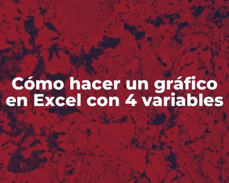 Cómo hacer un gráfico en Excel con 4 variables