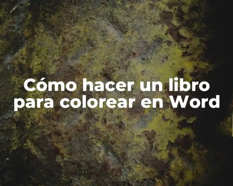 Cómo hacer un libro para colorear en Word