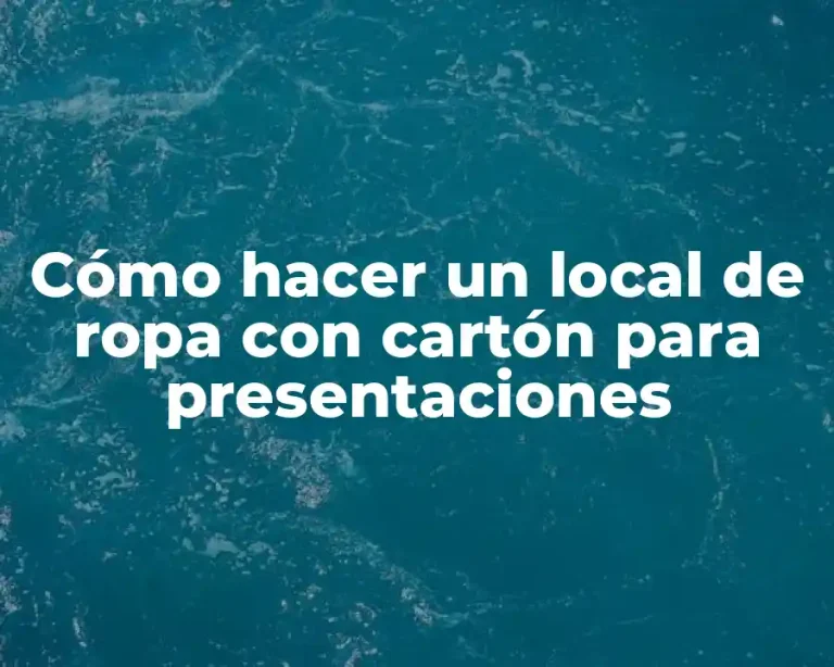 Cómo hacer un local de ropa con cartón para presentaciones