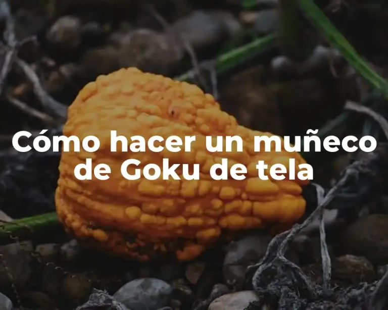 Cómo hacer un muñeco de Goku de tela