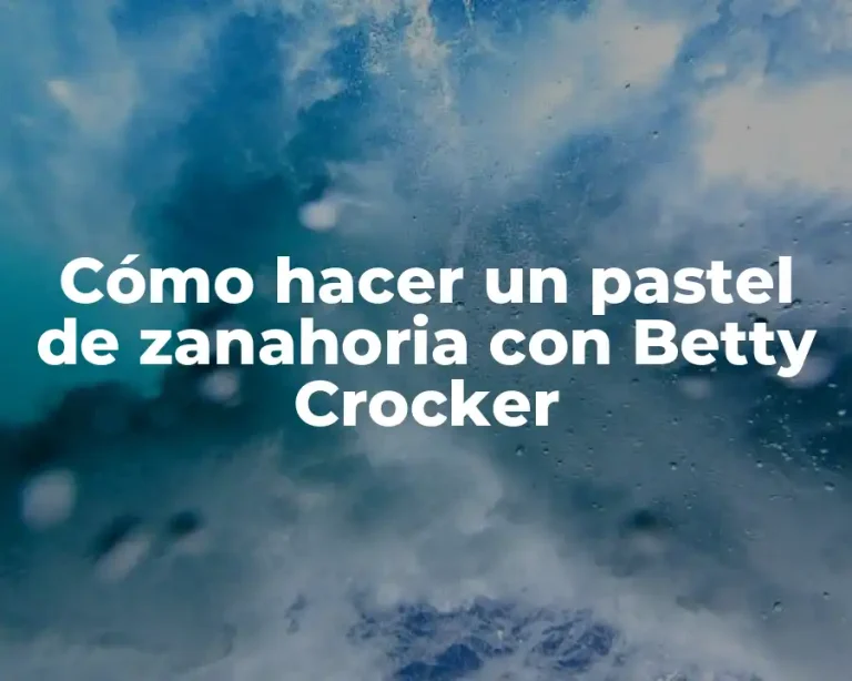 Cómo hacer un pastel de zanahoria con Betty Crocker