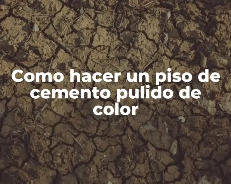 Como hacer un piso de cemento pulido de color