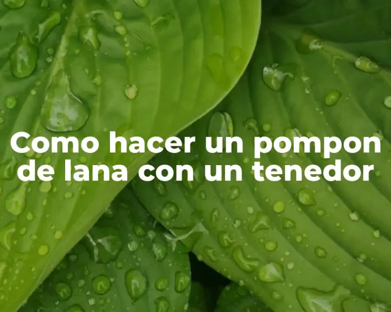 Como hacer un pompon de lana con un tenedor