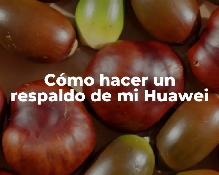 Cómo hacer un respaldo de mi Huawei