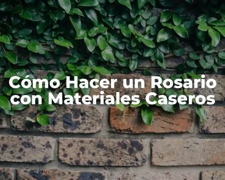Cómo Hacer un Rosario con Materiales Caseros
