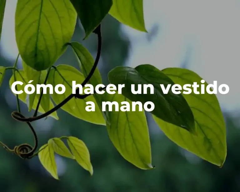 Cómo hacer un vestido a mano