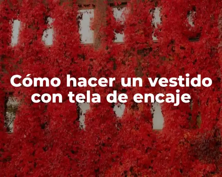 Cómo hacer un vestido con tela de encaje