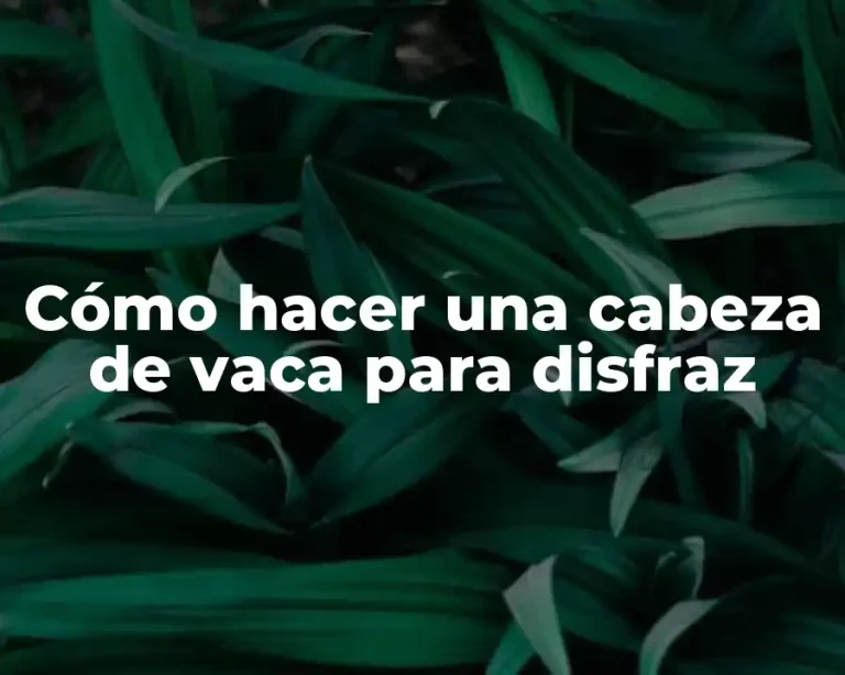 Cómo hacer una cabeza de vaca para disfraz