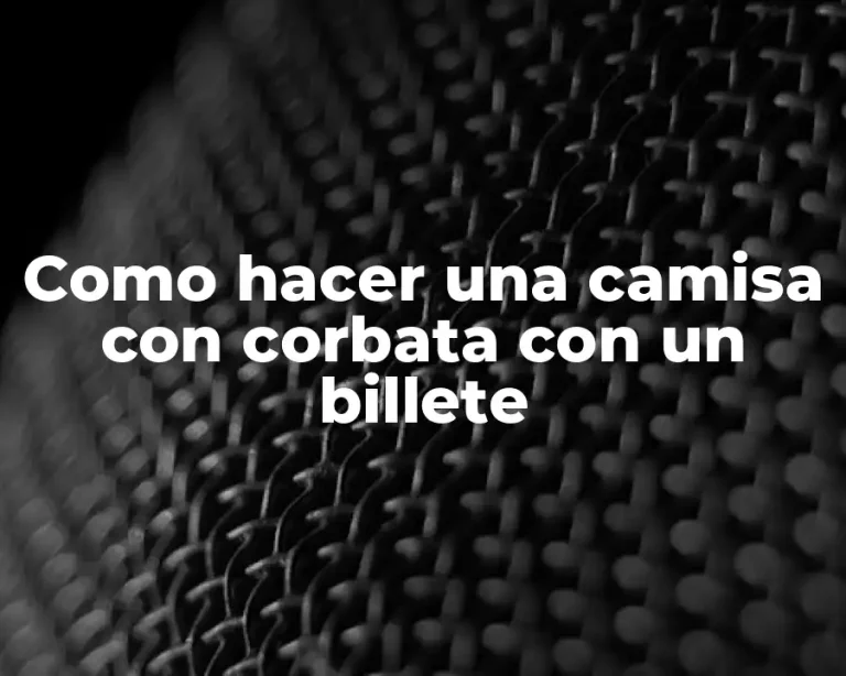 Como hacer una camisa con corbata con un billete