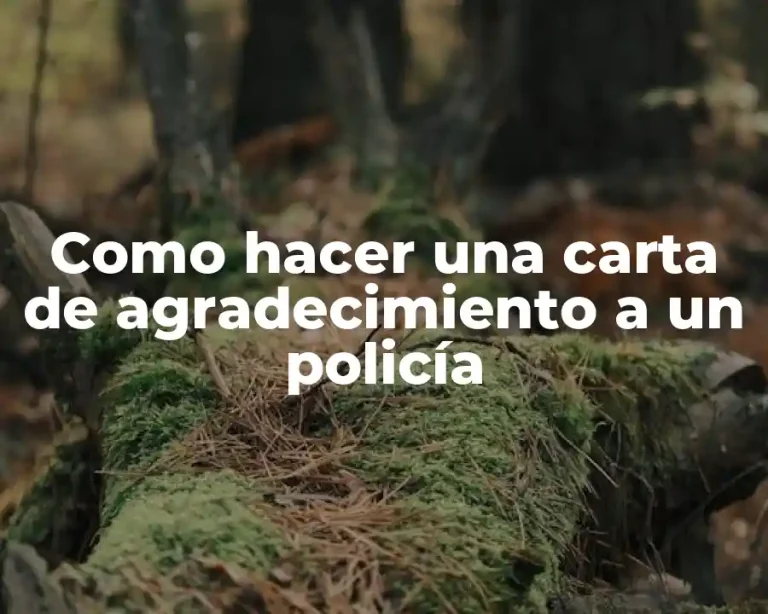 Como hacer una carta de agradecimiento a un policía