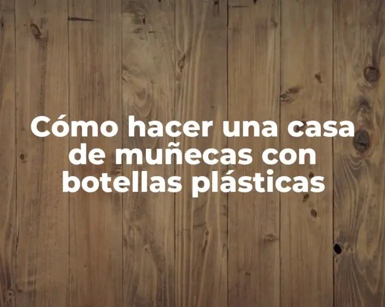 Cómo hacer una casa de muñecas con botellas plásticas