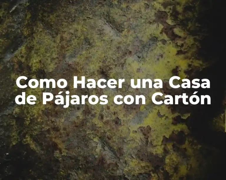 Como Hacer una Casa de Pájaros con Cartón