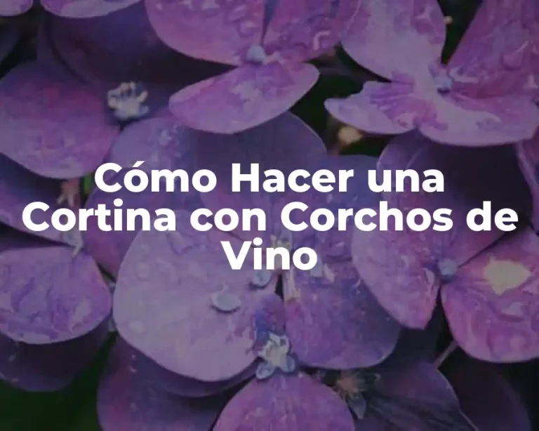 Cómo Hacer una Cortina con Corchos de Vino