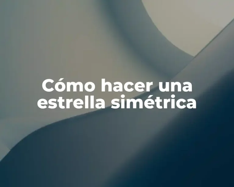 Cómo hacer una estrella simétrica
