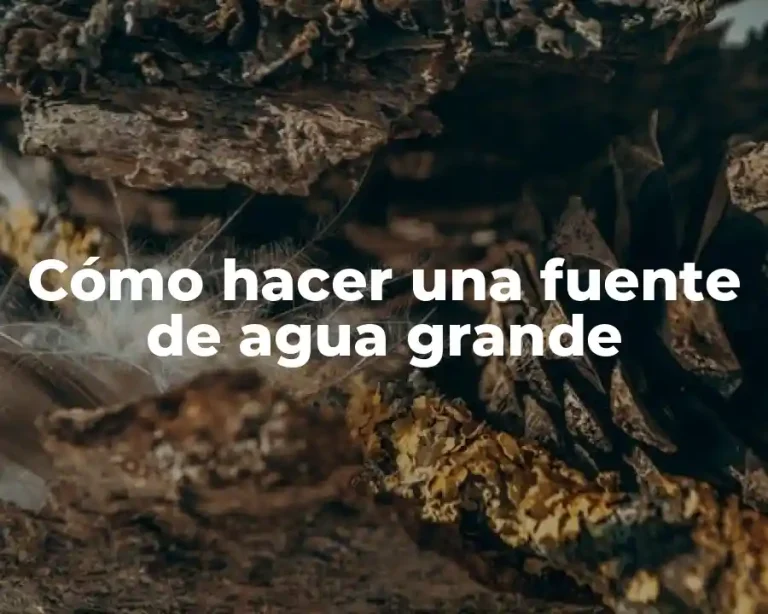 Cómo hacer una fuente de agua grande