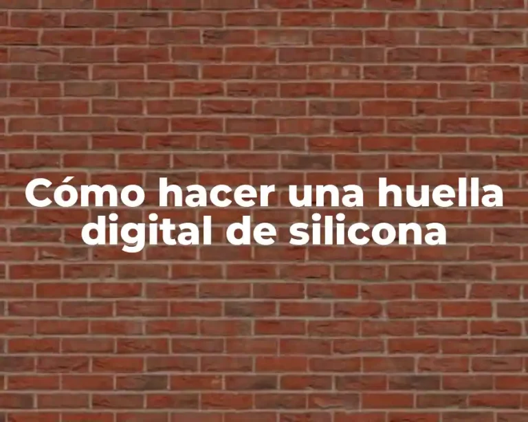 Cómo hacer una huella digital de silicona
